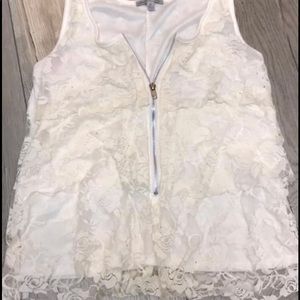 Lace Shirt - Womens - Romantic - White - Charlotte Russe